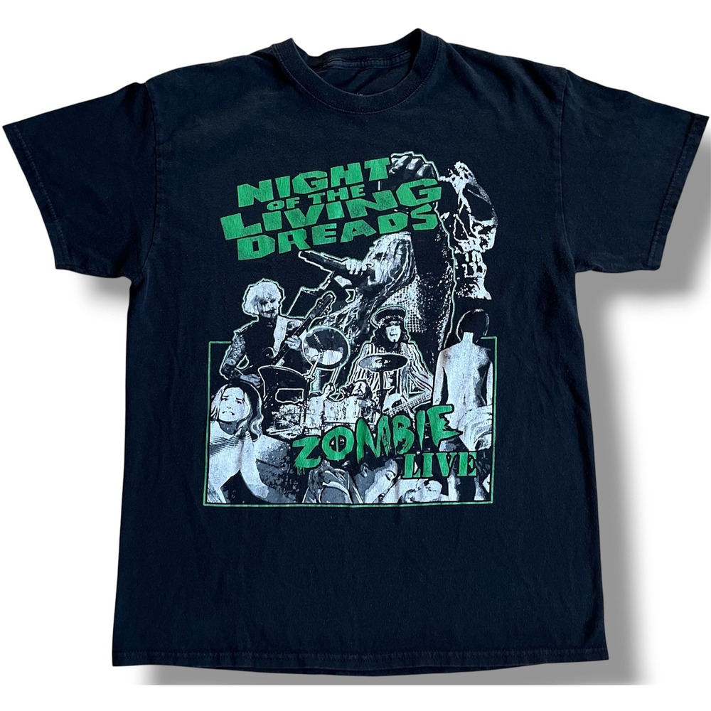 Rob Zombie Night of the Living Dreads 2021 Tour‎ T-Shirt Black Green Mens Medium